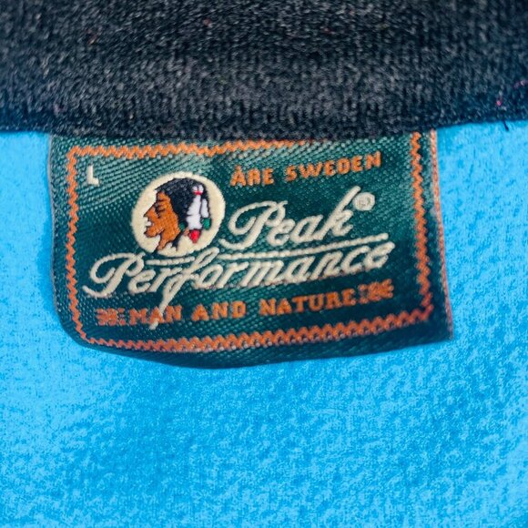 PEAK PERFORMANCE R&D Mid Waistcoat Woman's LARGE Full Zip Stretchy blue and blac - Picture 2 of 15